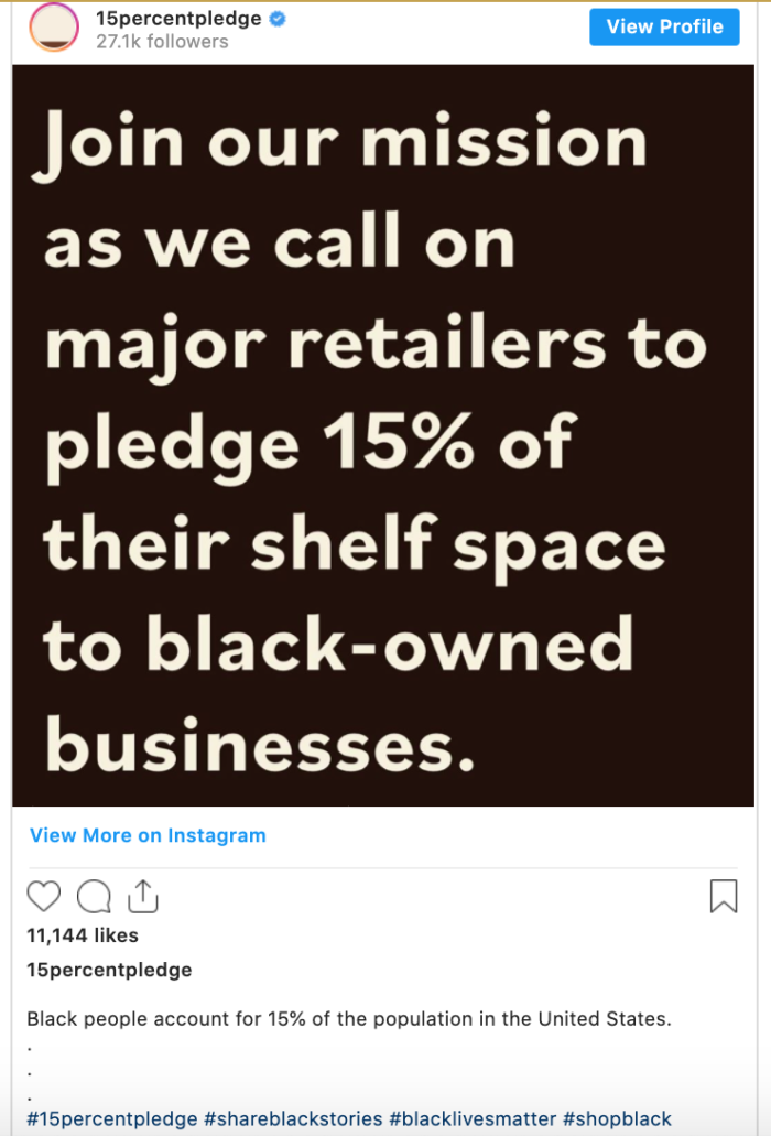 Aurora James 15% pledge calling on retailers to buy from more black-owned businesses